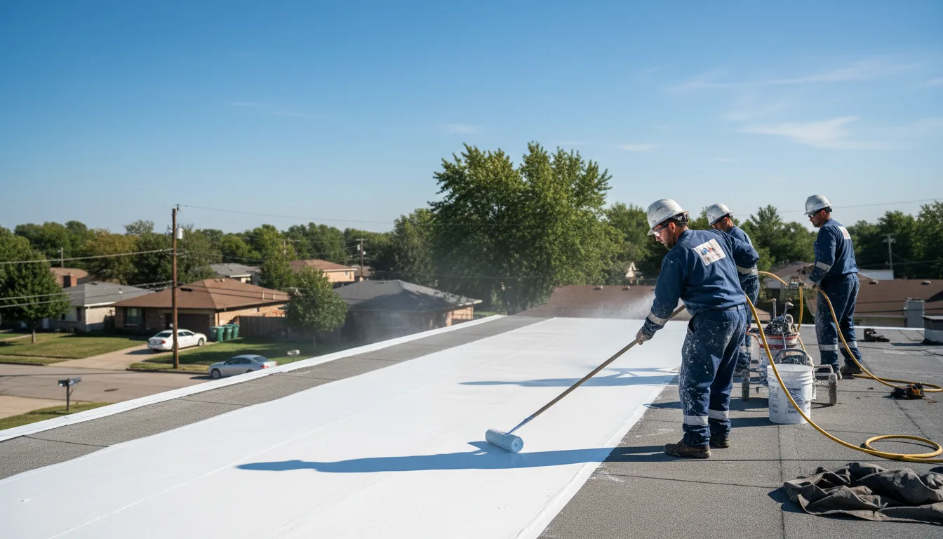 Commercial roof coating in Meriden, IA near me